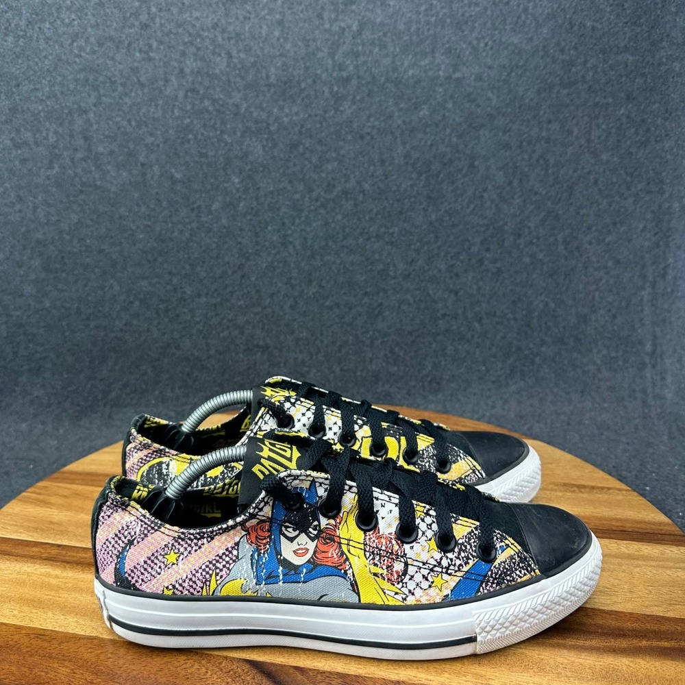 Converse Shoes Chuck Taylor BATGIRL Womens Sz 8 Black DC COMICS Sneaker 131295F